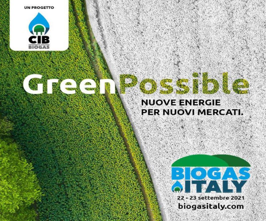 Biogas Italy 2021 Green possible, a Roma il 22 e 23 settembre
