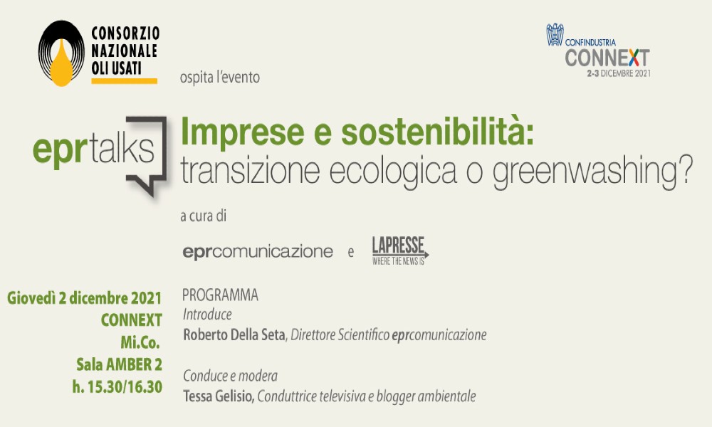 EprTalks, l’evento su imprese e sostenibilità: transizione ecologica o green washing?