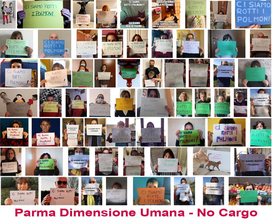No Cargo a Parma, la campagna "Ci siamo rotti i polmoni"