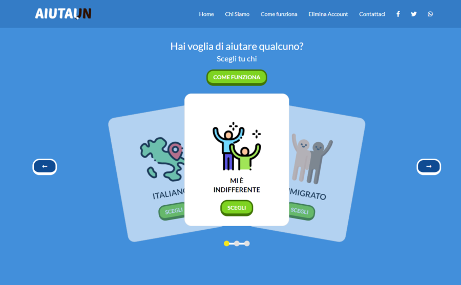 AiutaUn, il progetto sociale online per aiutare chi è in difficoltà