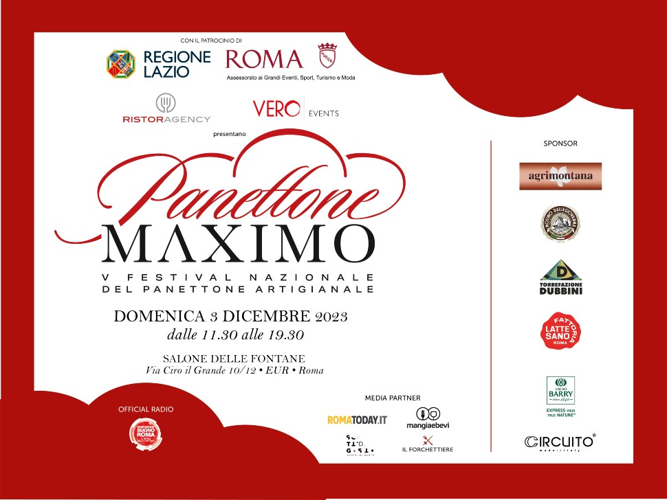 Panettone Maximo 2023, il 3 dicembre al Salone delle Fontane di Roma EUR