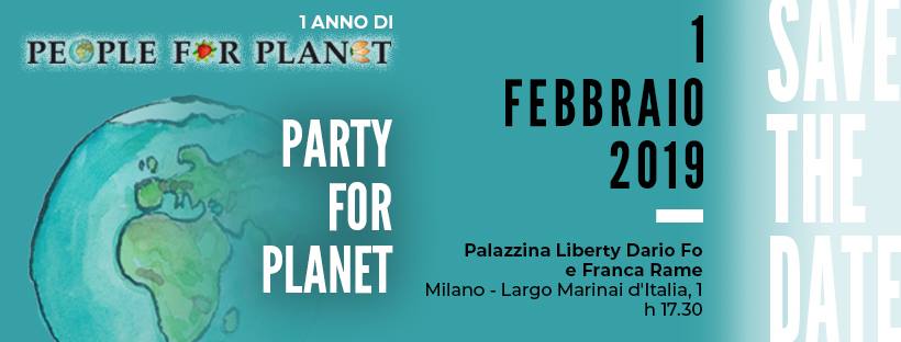 Venerdì 1 febbraio tutti al Party for Planet