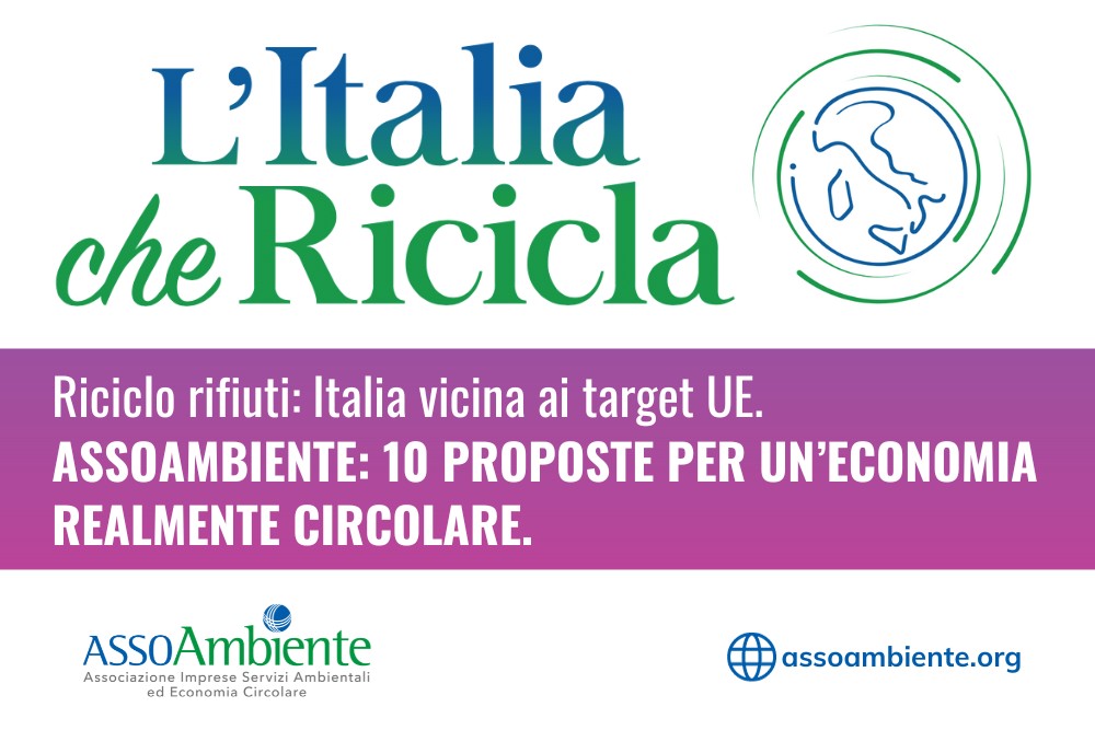 Rifiuti: industria italiana per riciclo vicina ai target UE al 2025-2035