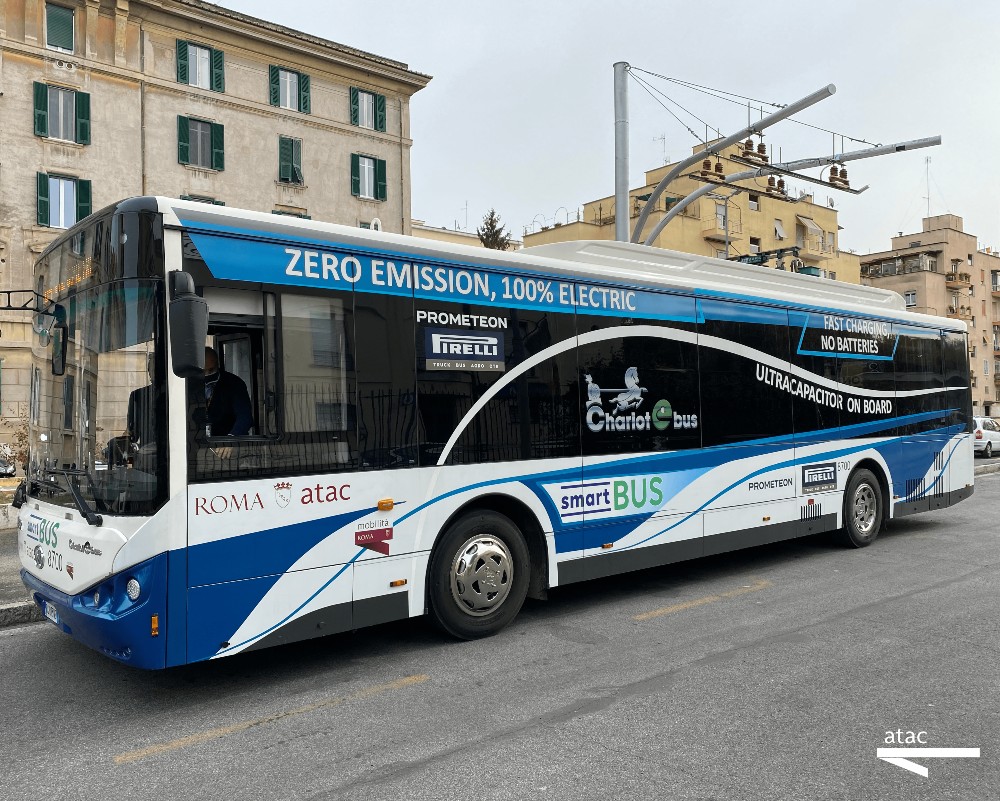 Roma, sbarca il primo SmartBus l’autobus elettrico e innovativo del futuro