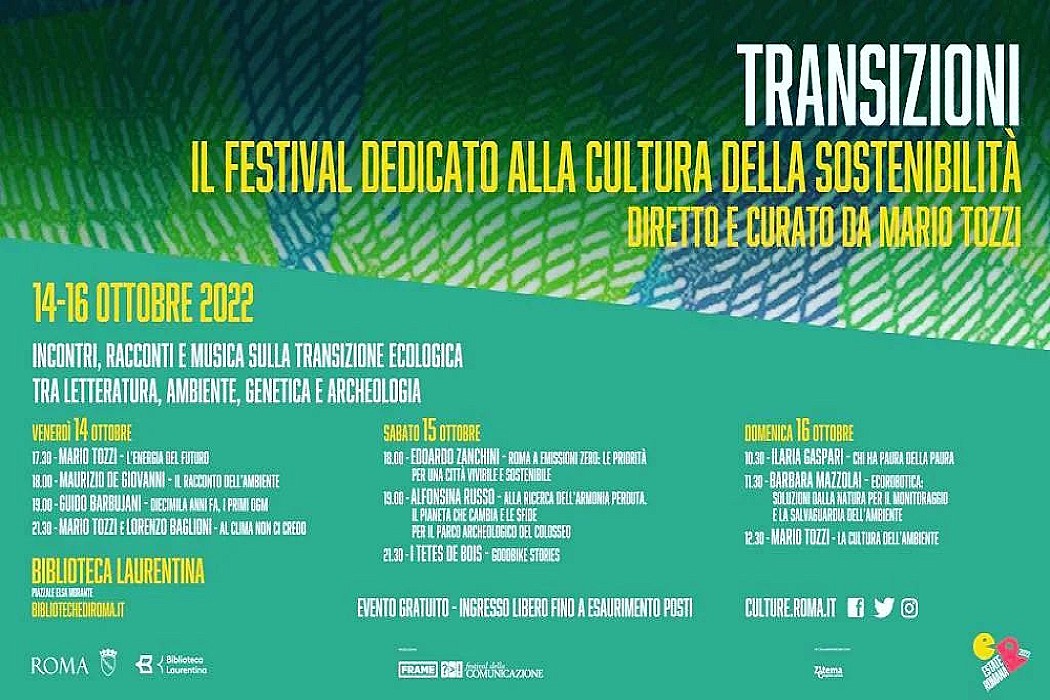 Transizioni, a Roma il Festival dedicato alla cultura della sostenibilità