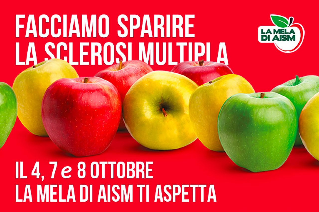 Il 4, 7 e 8 ottobre le “Mele di AISM” nelle piazze italiane per fermare la Sclerosi Multipla